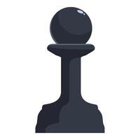 Black pawn standing on white background representing strategy and tactics vector