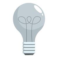 Light bulb filament glowing representing an idea vector