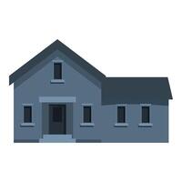 Modern suburban house with gabled roof and multiple windows representing residential architecture vector