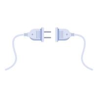 Electric plug and socket being disconnected, representing loss of power vector
