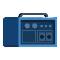 Portable power station providing reliable backup electricity with convenient handle vector