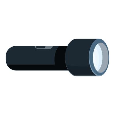 Black flashlight providing illumination in darkness