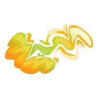 Abstract yellow and green smoke creating fluid shapes vector