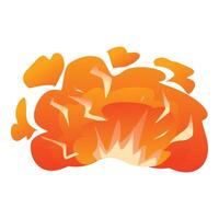 Fiery explosion creating a spectacular burst of flames and smoke vector