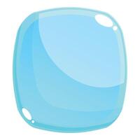 Glossy square aqua button creating a refreshing visual experience vector