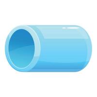 Light blue empty pipe creating a tunnel effect vector