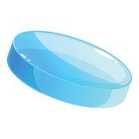 Shiny light blue button showing cleanliness and purity vector