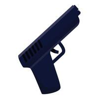 Dark handgun isolated on white background representing gun control vector