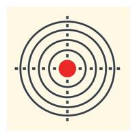 Target with red center is aiming for success vector
