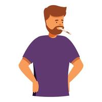 Man checking body temperature using thermometer vector