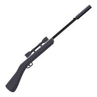 Hunting rifle with scope isolated on white background vector