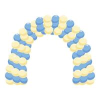 Balloon archway forming an entrance for a celebration vector