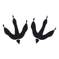 Bird footprints showing three toes and claws pointing forward vector