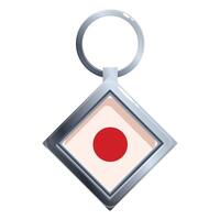 Japanese flag keychain showing national identity and pride vector