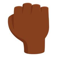 Brown fist showing power and strength symbol vector