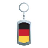 German flag hanging from keychain on white background vector
