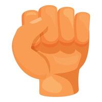 Clenched fist symbolizing strength and protest vector
