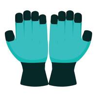 Winter gloves protecting hands keeping warm in cold weather vector