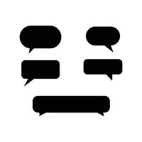 dialogue speech message icon set online communication chatting bubble business social user discussion conversation quote illustration for web and app vector