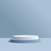 Abstract scene background. podium on blue background. Product presentation, mock up, show cosmetic product, Podium, stage pedestal or platform. vector