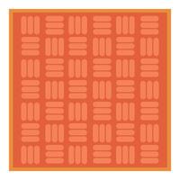 Woven fabric texture creating repeating geometric pattern with orange background vector
