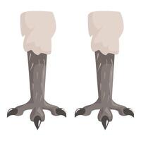 Powerful bird legs showing sharp claws in symmetrical pose vector