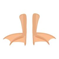 Goose or duck feet showing webbed toes, perfect for swimming vector