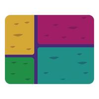 Colorful background showing four rounded rectangles creating modern design vector