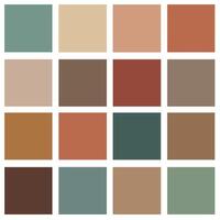 Vintage Vibrant Color Palette Collection blending warm and cool tones for versatile design themes vector