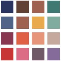 Vintage Vibrant Color Palette Collection featuring an array of colors for diverse design inspiration vector
