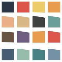 Vintage Vibrant Color Palette Collection capturing the essence of warm oranges and subtle pinks vector
