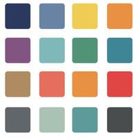 Vintage Vibrant Color Palette Collection showcasing a diverse array of bold and soft swatches for design inspiration vector