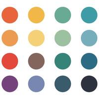 Vintage Vibrant Color Palette Collection perfect for creative projects with a touch of retro charm vector