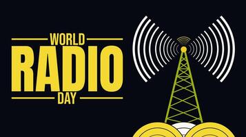 World Radio Day Connecting the World Through Sound and Stories vector