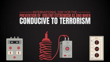 Combatting Extremism Together, International Day for the Prevention of Violent Extremism vector