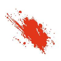 Grunge red blood splatter in flat design. Dirty stained blot pattern. illustration isolated. vector