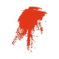 Grunge red blood splatter in flat design. Bleeding spot with flowing shape. illustration isolated. vector