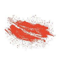 Grunge red blood splatter in flat design. Exploding dirty spot with drips. illustration isolated. vector