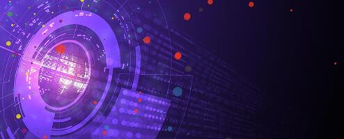 a purple abstract background with a circular design vector