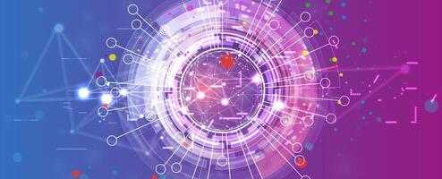 a colorful abstract image of a network vector
