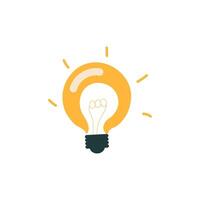 The light bulb is full of ideas And creative thinking, analytical thinking for processing. Light bulb icon. ideas symbol illustration. Isolated on white background. vector