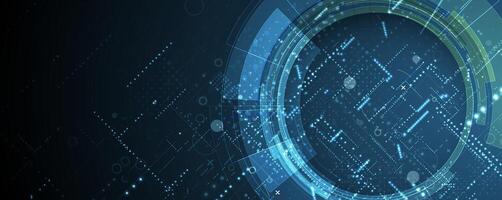 a futuristic background with a circle and lines vector