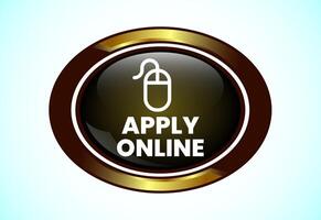 Apply online button, Suitable for mobile app, and website vector