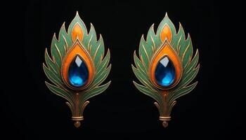 Exquisite vintage jewelry pieces showcasing intricate craftsmanship with gems photo