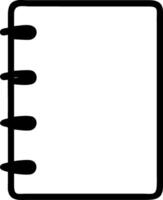Simple Black Outline Ring Binder Notebook for Stationery and Design Projects vector