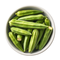Pile of Okra isolated on transparent background png