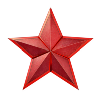 Red Star Element for Design Projects On Transparent Background png