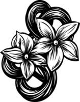 Intricate Floral Design with Bold Lines for Tattoos and Creative Projects vector