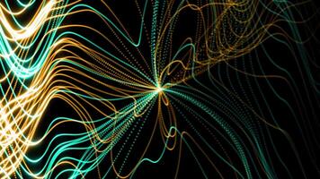 Abstract Curved 3D Lines Spinning Pattern 4K Animated Loop video