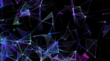 4K Dots and lines technology abstract loop digital rendering video
